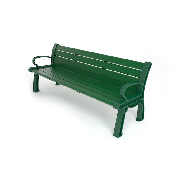 Frog Furnishings Green 6' Heritage Bench with Green Frame PB 6GREGFHER